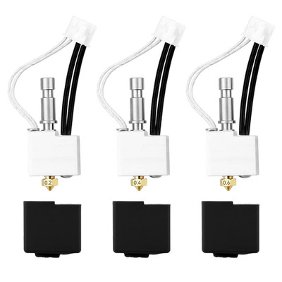 3 Pack Brass Hotend for Anycubic Kobra S1 Combo 0.2Mm 0.4Mm 0.6Mm Brass Print