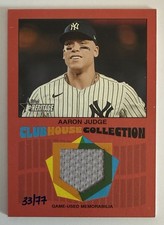 2026 Topps Heritage ~ Aaron Judge ~  #CCR-AJ Relic Orange #/77 (read) ~ Yankees