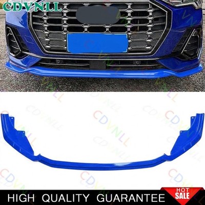 For Audi Q3 2019-2024 Bright Blue  Front Bumper Diffuser Board Car Cover Trim 1*