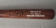 Eric Chavez Oakland Athletics Signed Autograph Game Used Easton Baseball Bat