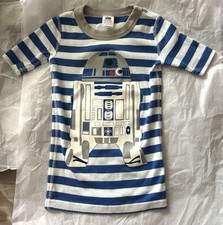 Hanna Andersson Star Wars R2-D2 Organic Cotton Striped Pajama Top Sz 6-7