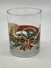 Georges Briard Christmas Horn "The Hunt" Old Fashioned Rocks Glass