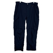 Columbia Mens Navy Dark Blue Zip Off Convertible Fishing Gear Straight Leg Pants