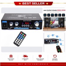 Amplificateur Hi-Fi Bluetooth 500 W stéréo FM USB SD RCA WOOPKER AK35
