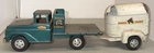 1958 Tonka Farms Stake Truck With Original Decals & Paint + Horse Trailer