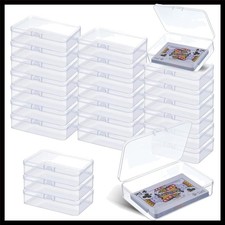 Plastic Playing Card Storage Boxes - Clear Waterproof Clip-On Organizer for T...
