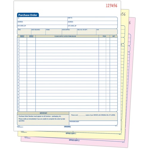 Adams Carbonless Purchase Order Book, 3-Part - Picture 5 of 5