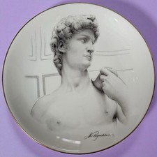 Artigiani Italiani Plate David Michelangelo Renaissance Art Florence Italy 7.5"