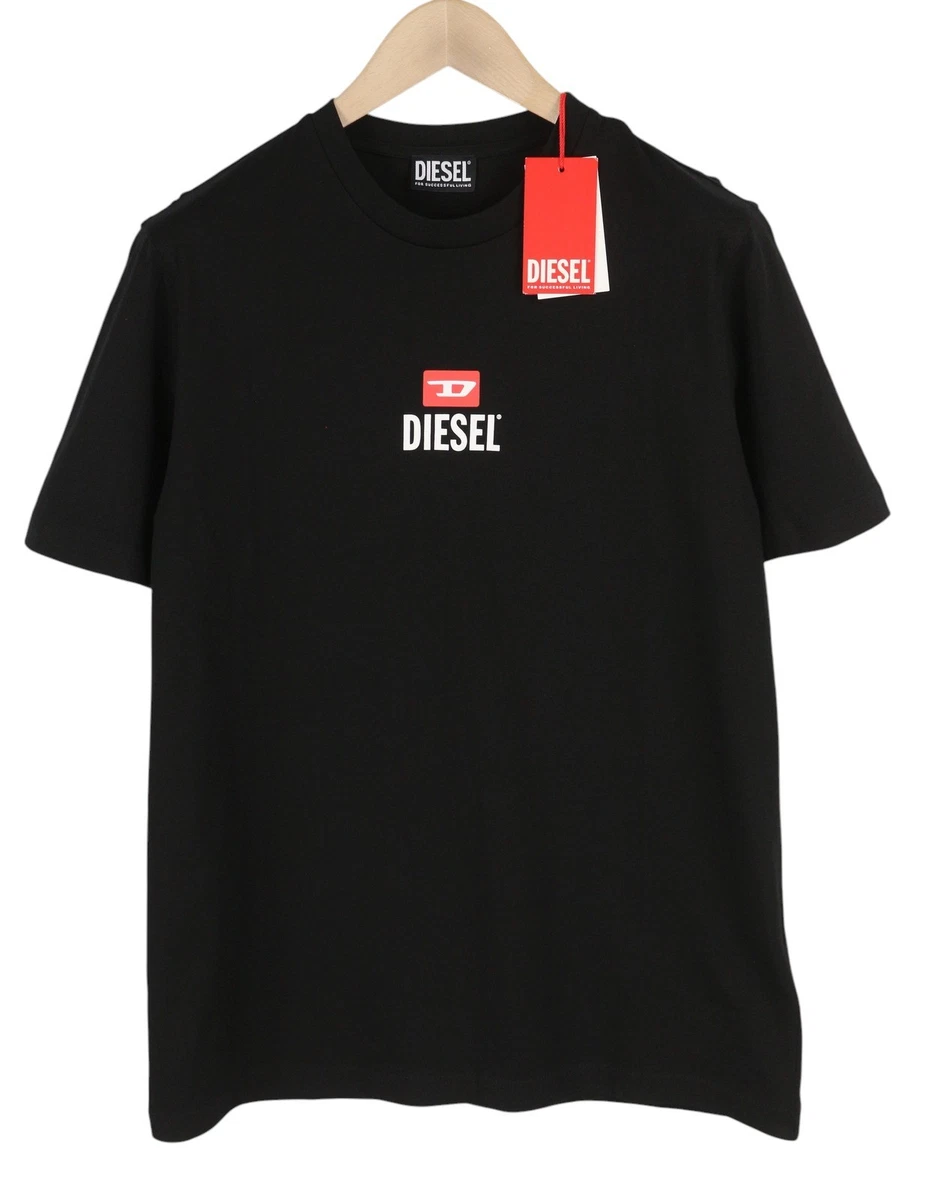 T-shirt Homme Diesel Bleu - Coton, Imprimé Graphique, Taille M, Très Bon état