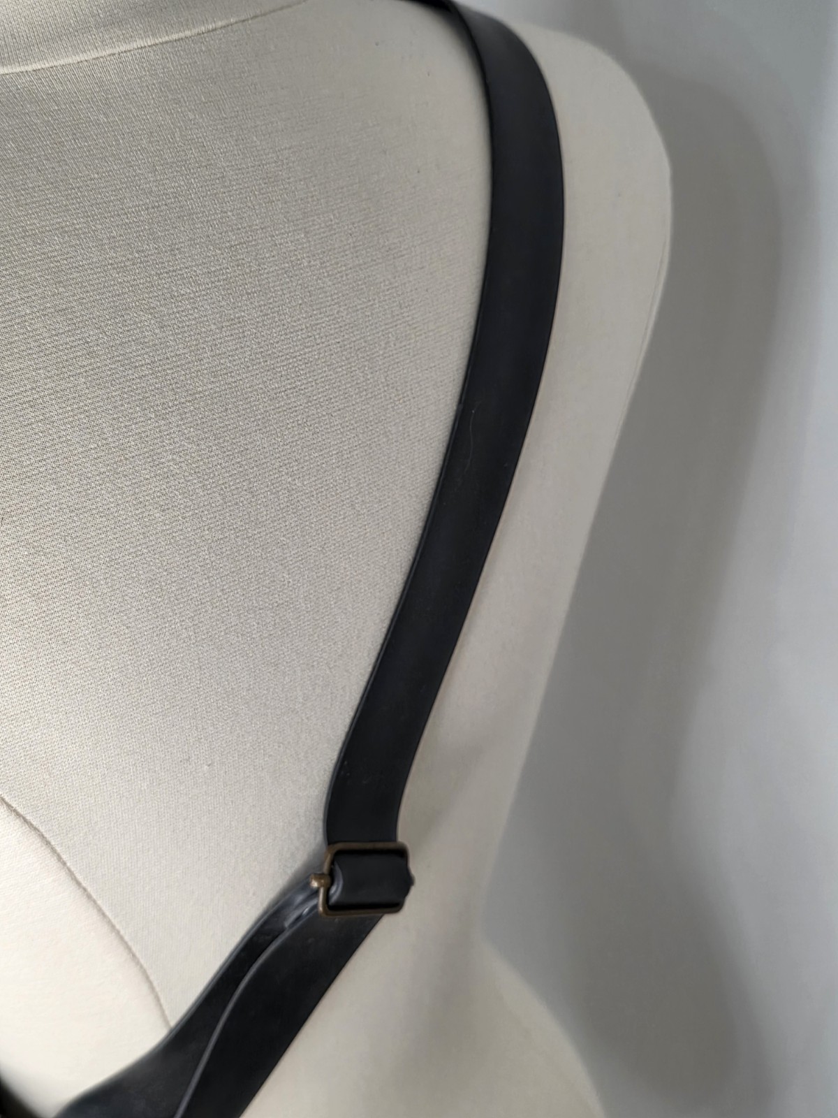 Vintage Asymmetric Rectangular Recycled Black Rub… - image 5