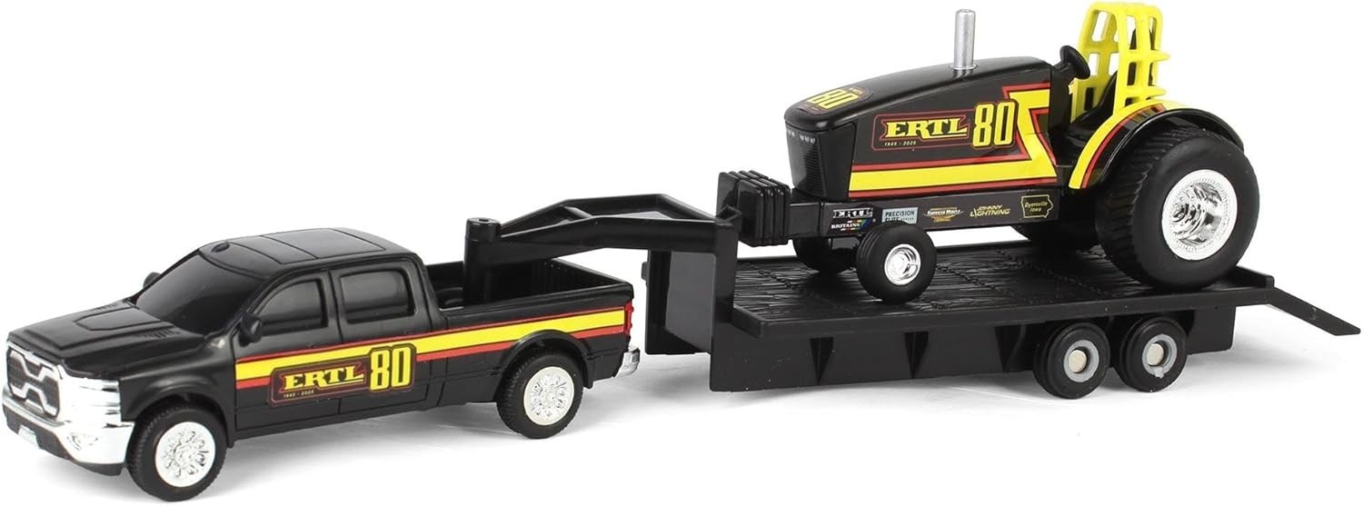 マイスト1/64トレーラー3台セット希少 1/64 Scale 80th Anniversary Pulling Tractor Set with Pickup