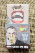 20 Halloween Face Coasters Double Sided Terri...