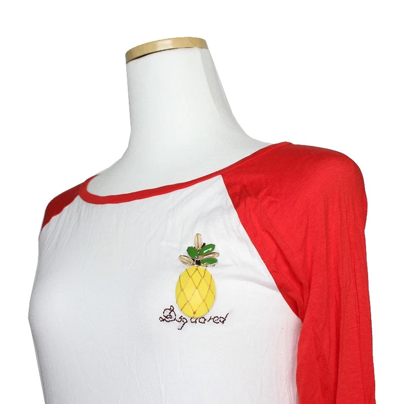 Top a maniche lunghe Raglan rosso e bianco Dsquared2 XS 122311180