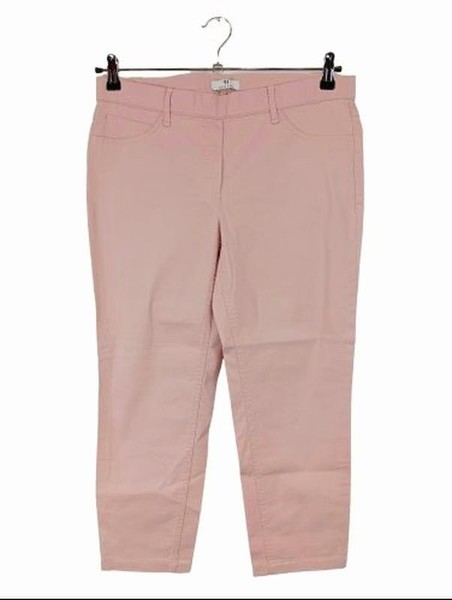 Women Peter Hahn Trousers Pink Cotton XXL