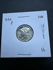1939 10C Mercury Dime P Philadelphia Nice Grade