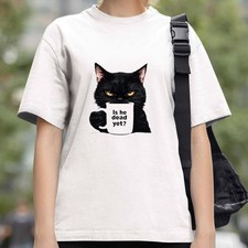 Funny Black Cat drink Unisex Tee S-5XL