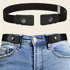 Men Women Buckle-free Elastic Invisible Waist Belt for Jeans No Bulge Hassle