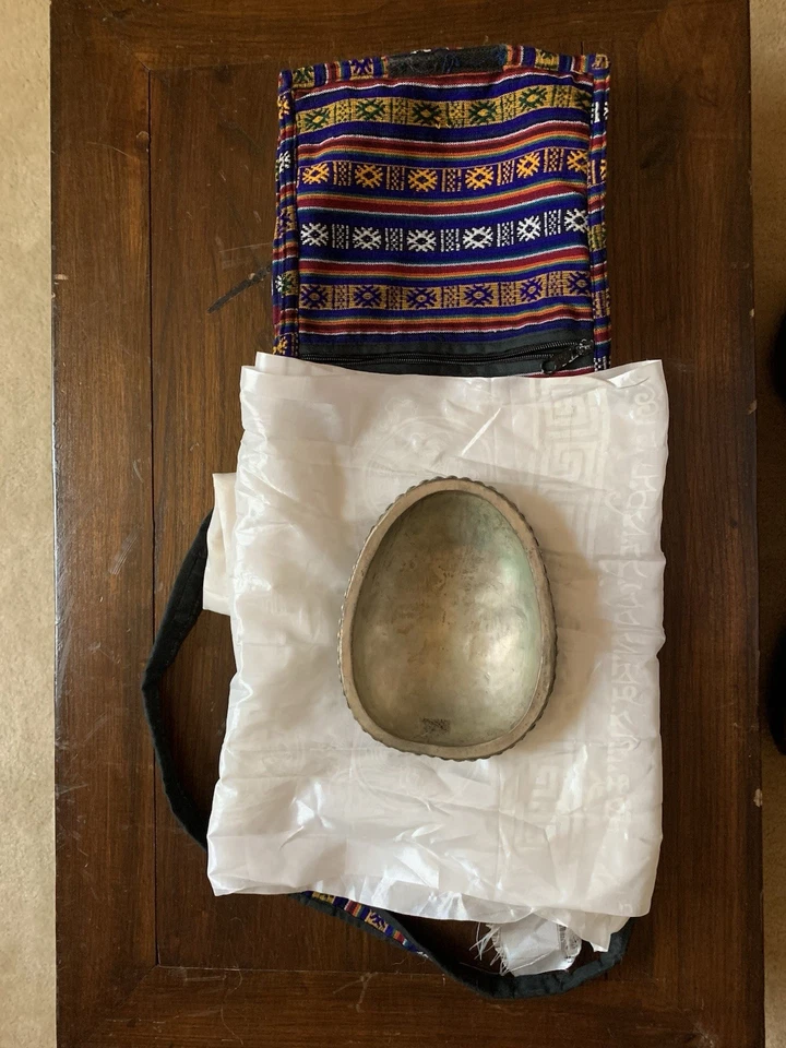 Kapala Skull Cup Tibetan Buddhist Tantric Buddhism Faux Silver Resin Hand Made - Image 3 of 4