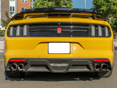 2015-17 FORD MUSTANG GT350 REAR BUMPER QUAD TIPS DIFFUSER MATTE BLACK
