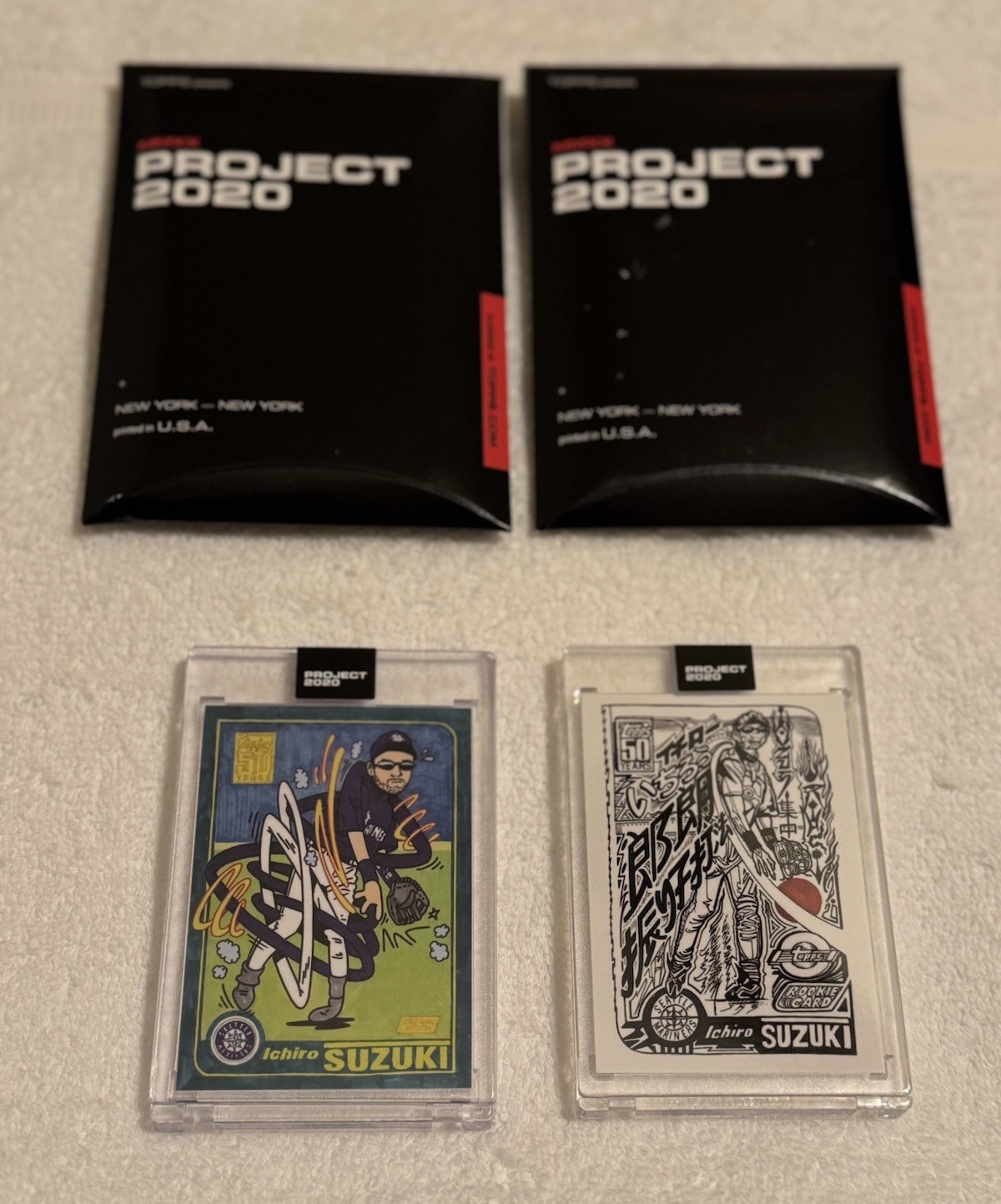 Ichiro Topps Project 2020 Card #22 2001 Topps By Ermsy & Card #32 by JK5