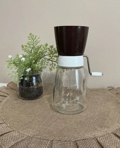 Federal Housewares Vintage Glass Nut Chopper Grinder