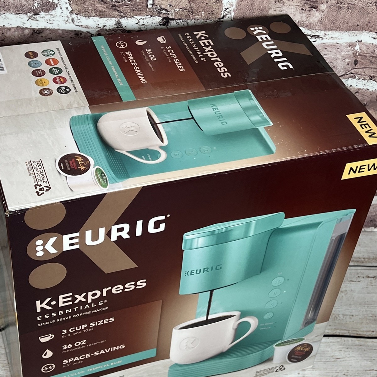 Keurig K-Express Essentials Tropical Blue Single-Serve K-Cup Pod