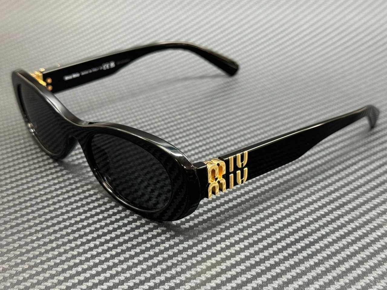 Miu Miu — MIU MIU MU 06ZS 1AB5S0 Black Grey Women's 50 mm Sunglasses
