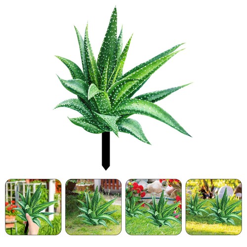 Garden Decor Artificial Plants Flower Decorative Inserts Aloe Vera eBay