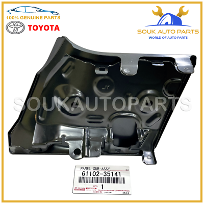 61102-35141 Genuine Toyota PANEL, FRONT FENDER SIDE, UPPER LH