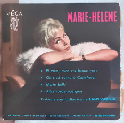 MARIE-HELENE UND DU, MIT DIESEN SCHÖNEN AUGEN FRANZÖSISCHE EP VEGA RECORDS 1960