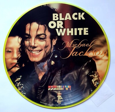 MICHAEL*JACKSON*PICTURE*DISC*LP*33T*BLACK OR WHITE*1992*LIVE BUCHAREST*COLLECTOR