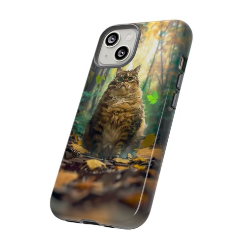 For iPhone / Galaxy / Pixel | Phone-Ink Case - Chonk Fat Gray Cat Forest Anime - Picture 55 of 173