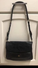 Giudi Made In Italy Leather  Crossbody Black Italian Handbag