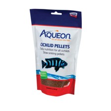 Aqueon Cichlid Pellets Mini 8.5 oz Slow Sinking Daily Nutrition for Cichlids