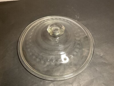 Vintage Griswold 12'' Glass Dutch Oven Dome Lid with Octagon Knob Antique Kitchen
