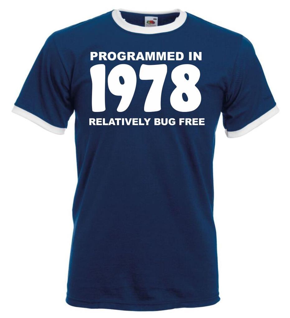 ALTRA T shirt Ringer da uomo 18 80° compleanno regalo programmata in contrasto