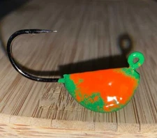 8 FAT BOTTOM Blackfish TOG Jigs GREEN ORANGE 3/8oz - 3oz 32824 Hooks SHEEPSHEAD 