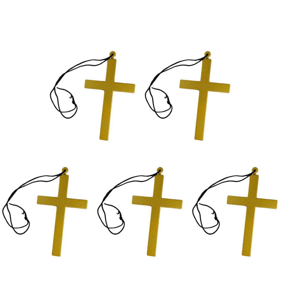 5 Pcs Cross Pendant Men Large Costume Priest Accessories