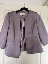 Jacques Vert Exquisite Heather Coloured Satin Dressy Jacket Size 14 Nwt Rrp£159
