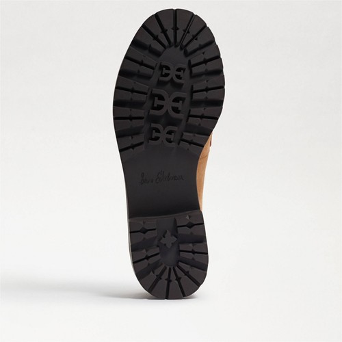 Sam Edelman Taelor Camel Rounded Toe Slip On Chunky Heel Fashion Classic Loafers - Picture 7 of 7