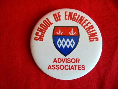 Vintage School of Engineering Advisor Associates Pinback Button