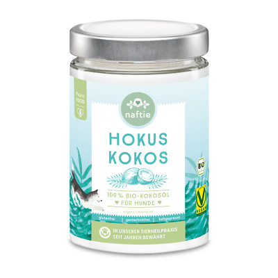 naftie Bio-Kokosöl Hokus Kokos, Premium Kokosnussöl für Hunde, 500ml