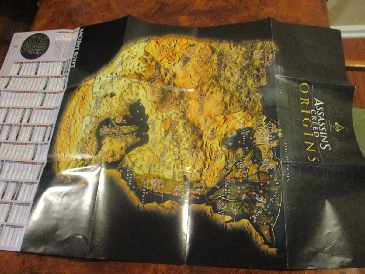 Assassin's Creed Origins Map PS4 Xbox One Foldable Promo Poster LARGE