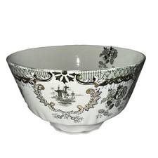 Bol en porcelaine semi royal Raleigh vert accent doré