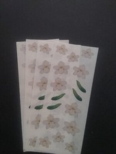 Creative Memories Lot of Four Studio Stickers 2" x 5" White Flowers