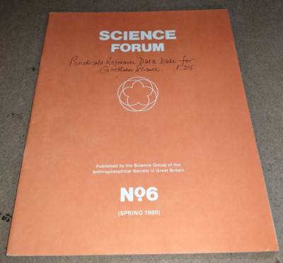 Science Forums: Spring 1986
