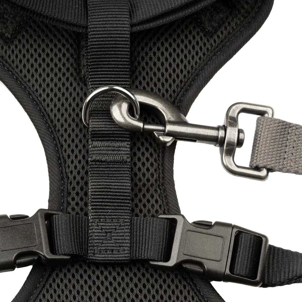 Dog Harness, Mesh Adjustable, Reflective Dog Walking Pet Harness, Black, Size M