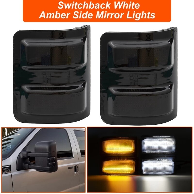 Fit 2008-2016 Ford Sequential F250 Amber/White F350 Mirror LED Side Fit 2008-2016 Ford Sequential F250 Amber/White F350 Mirror LED Side