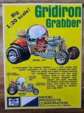 VINTAGE 1970 MPC 1/20 GRIDIRON GRABBER MODEL CAR ADVERTISEMENT 