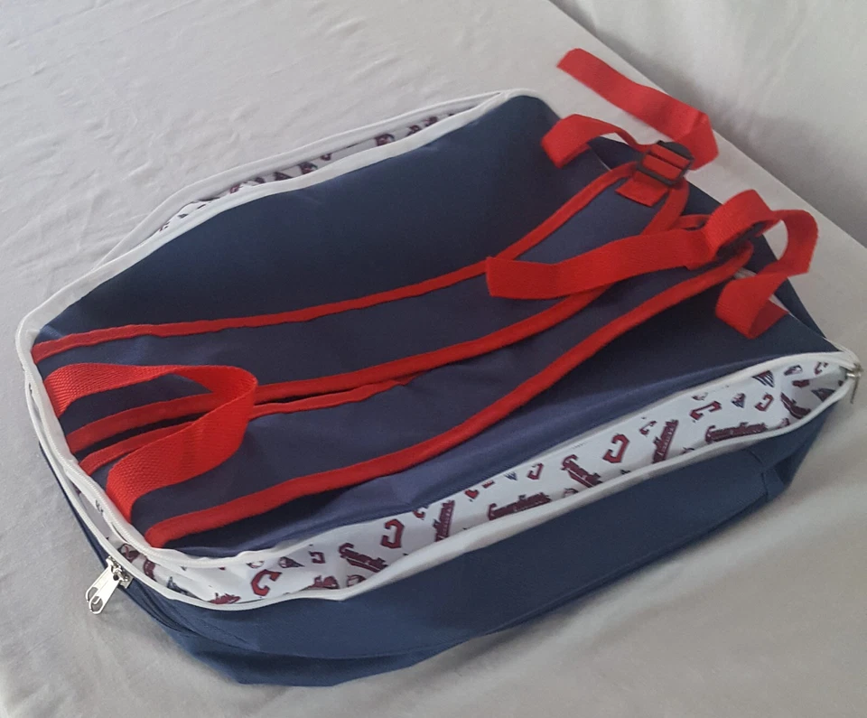 Cleveland Guardians Kids Club Mochila Expandible Cremallera 2 Bolsas Azul Marino Rojo Blanco Foto 4 de 4